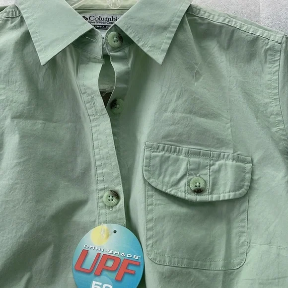 Columbia Womens Sun Goddess Long Sleeve Roll Up Shirt M - Picture 2 of 12